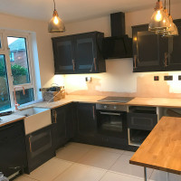 Installing a black kitchen