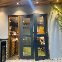 Door to an outdoor man cave