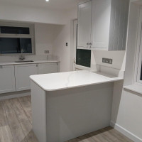 White kitchen installation